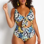 Plus Size Print Swimsuit