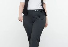 Belt Buttoned Fabric Trousers